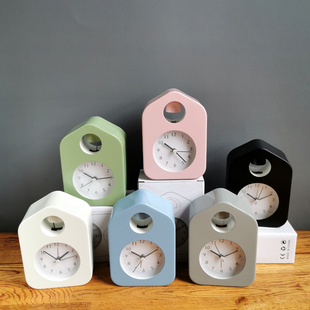可爱简约金属打铃闹钟床头钟表静音数数字 装饰儿童起床困难响亮
