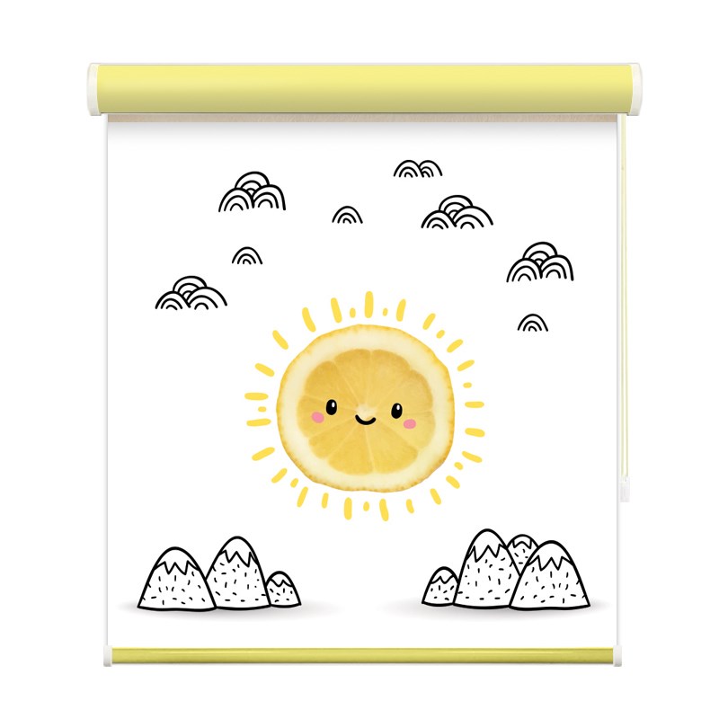 韩式厨房免打孔窗帘卷帘餐厅阳台百叶帘图案遮光挡风遮阳卷拉式