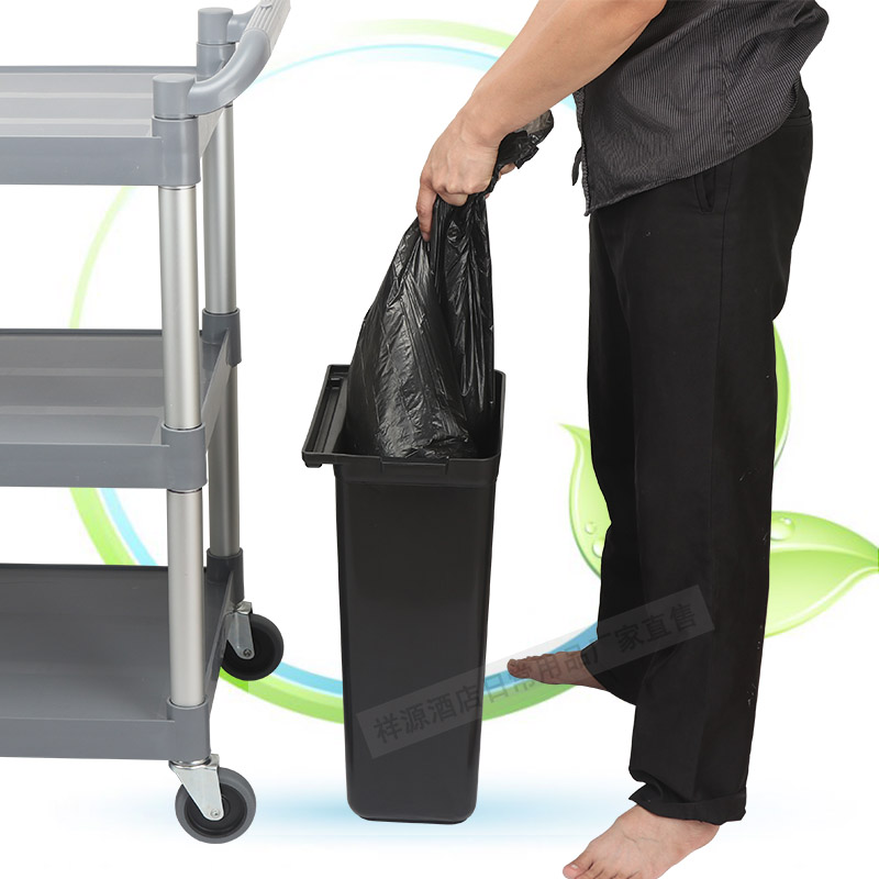 收碗车大号挂桶垃圾袋饭店三层手推车垃圾桶袋子废渣桶袋平口式袋