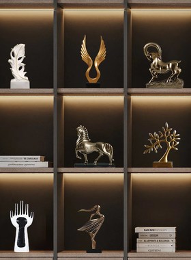 轻奢奶油风装饰品家居客厅书柜艺术小摆设电视柜北欧抽象工艺摆件