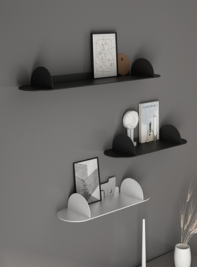 北欧墙上铁艺置物架壁挂床头隔板客厅餐厅墙面电视背景挂墙装饰架