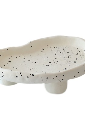 WULIHOME韩风高脚托盘首饰收纳摆件香薰摆放客厅软装装饰拍照道具