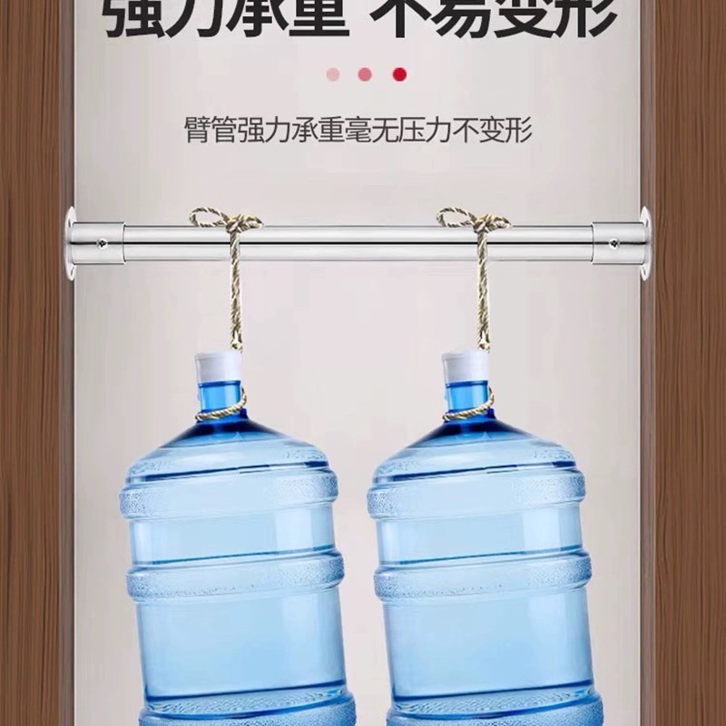 202/304不锈钢圆管晾衣杆厚2mm特厚阳台挂衣杆窗帘杆橱柜杆衣柜杆
