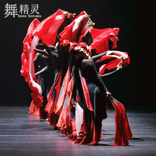 古典舞海阳秧歌抬龙王扇舞溯跃舞蹈服胶州秧歌演出服艺考服群舞