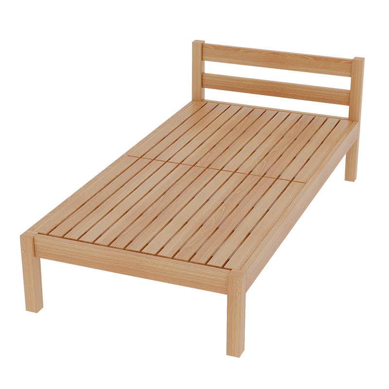 榉木儿童床拼接床婴儿床男孩女孩床单人床边床加宽拼接大床无甲醛