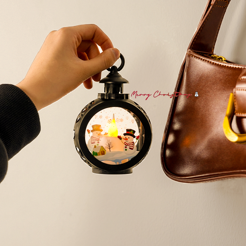 圣诞节能led小夜灯床头氛围灯雪人迷你桌面摆件提灯场景布置装扮