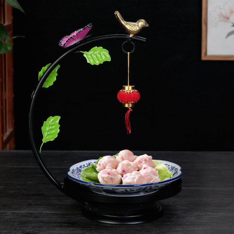 特色铁艺意境餐具明档展示架摆台农家乐火锅店海鲜店酒店创意盘子