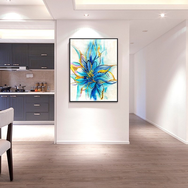 纯手绘油画玄幻装饰画走廊尽头法式轻奢极简挂画过道油花手工大气