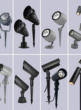 插泥射灯户外防水led照树灯庭院草坪灯cob射树灯投光灯地插灯光翎