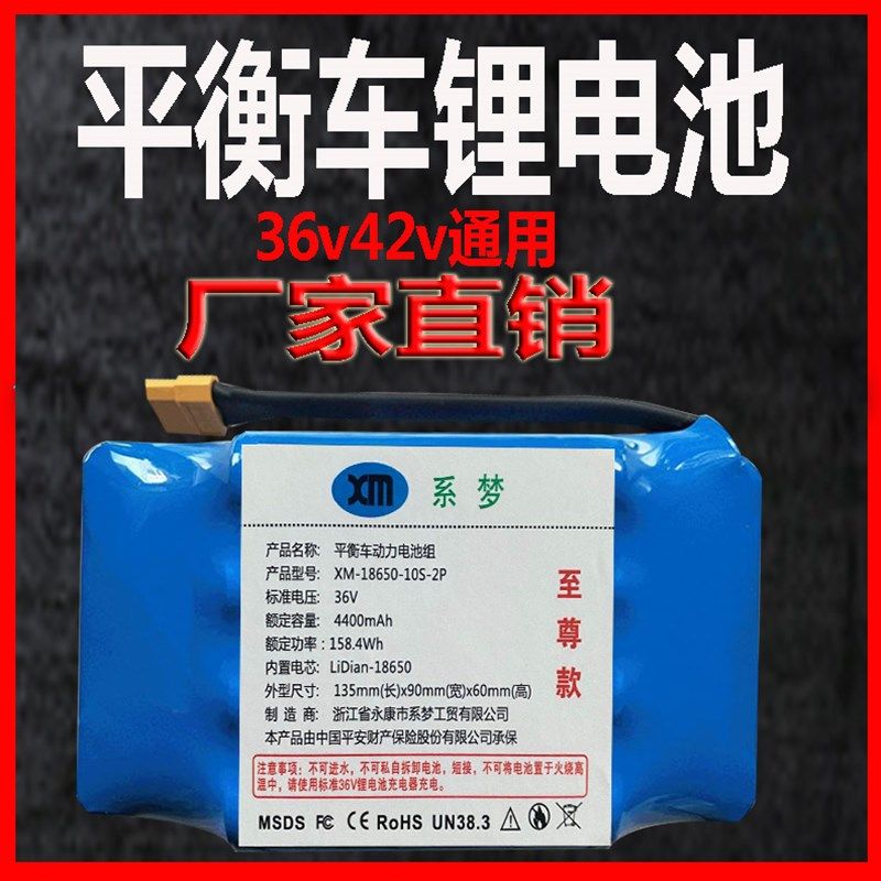电动平衡车电池36V42V电瓶阿尔郎专通用双轮扭扭车锂电池组系梦行