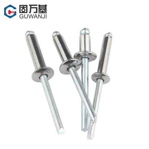 304不锈钢抽芯铆钉 抽心圆头拉钉开口型拉铆钉螺丝2.4/3.2/4/5mm