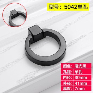 美式黑色衣柜拉手抽屉柜门门把手 田园欧式橱柜拉手家具五金拉手