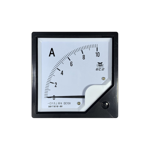 6C2输入10v直流电流表50a 100a模拟仪表传感器变频器专用表dc10伏