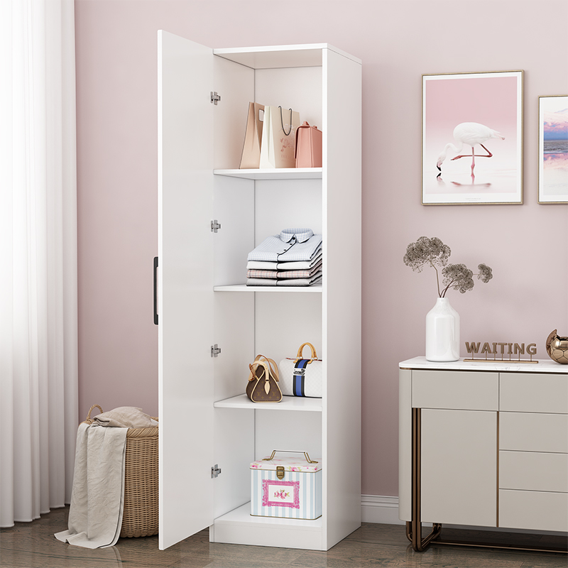 儿童小户型衣柜家用卧室木质单双门衣柜简约现代收纳衣橱储物柜子