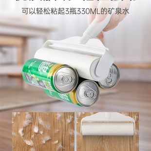 粘毛器滚筒家用大号加长杆滚刷地板粘灰尘清洁吸头发黏纸沾毛神器