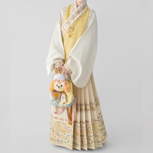 【新品】醉雨朵明制汉服交领比甲三件套妆花马面裙套装2024新款冬