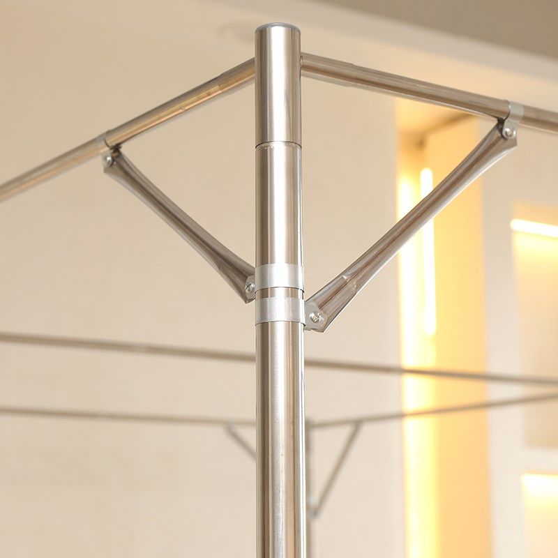 蚊帐支架杆子加粗加厚落地家用老式不锈钢床帘1.51.8带床单帘架子