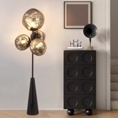 北欧简约熔岩落地灯轻奢客厅书房设计师高级感氛围装 饰沙发立式 灯