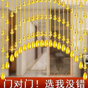 装 水晶葫芦珠帘卧室门帘隔断玄关过道客厅新款 饰免打孔书房挂帘子