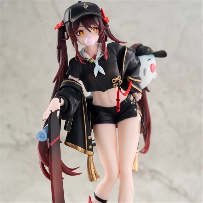 原神GK手办动漫二次元美少女模型滑板潮服现代服胡桃手办摆件礼物