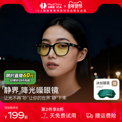 MedChiro金脊健专业降光噪眼镜近视防蓝光眼镜黑框电竞游戏护目镜