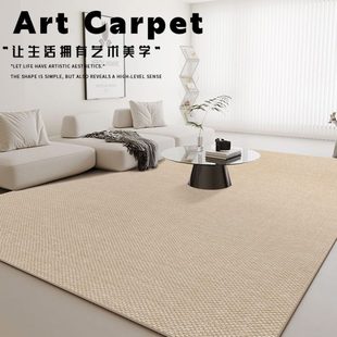 家用现代简约风卧室地垫免洗可擦沙发茶几毯 纯色地毯客厅2024新款