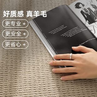 格林诺奇风抗菌羊毛地毯简约北欧现代卧室床边毯客厅轻奢茶几毯