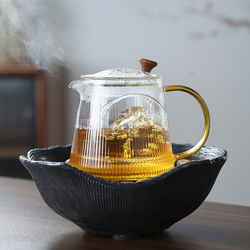 泡茶壶茶水分离单体壶过侧把手加厚耐热煮红茶壶茶壶绿茶