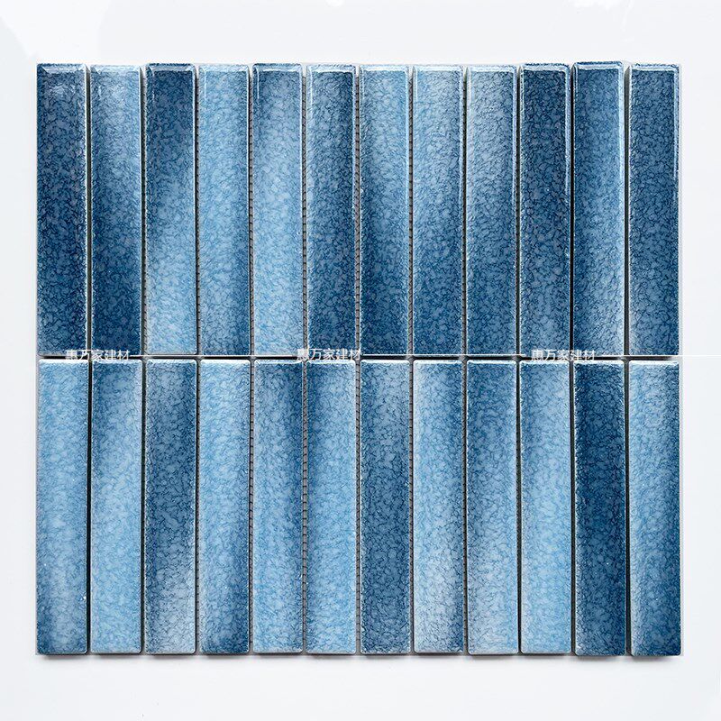 复古长条绿色马赛瓷砖 浴室墙砖 背景吧台墙装饰材