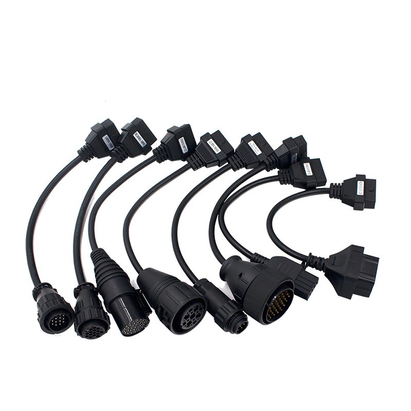 Trucks cables for 150e tcs cdp obd2卡车连接线转换线 8合1线套