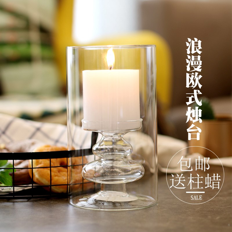 现代灯宫烛台香薰柱蜡底婚庆酒吧西居饰