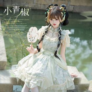 lo裙日常公主 中华风lolita国风op成人洛丽塔连衣裙夏季 小青椒