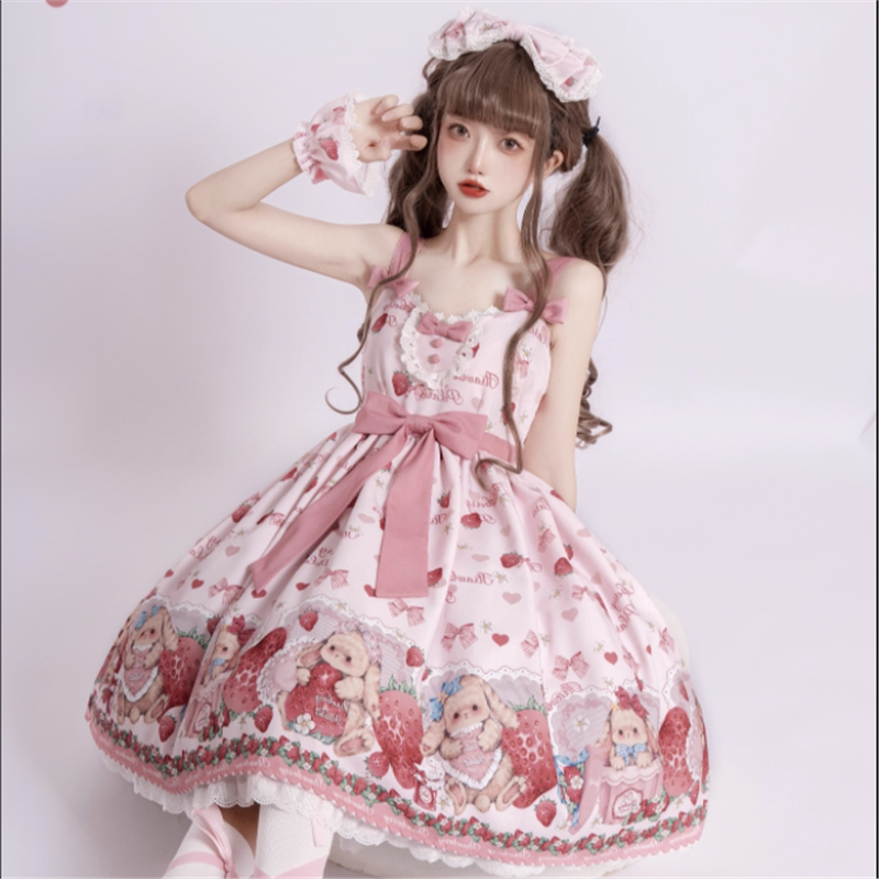 掉落兔莓礼盒—Lolita洛丽塔JSK连衣裙