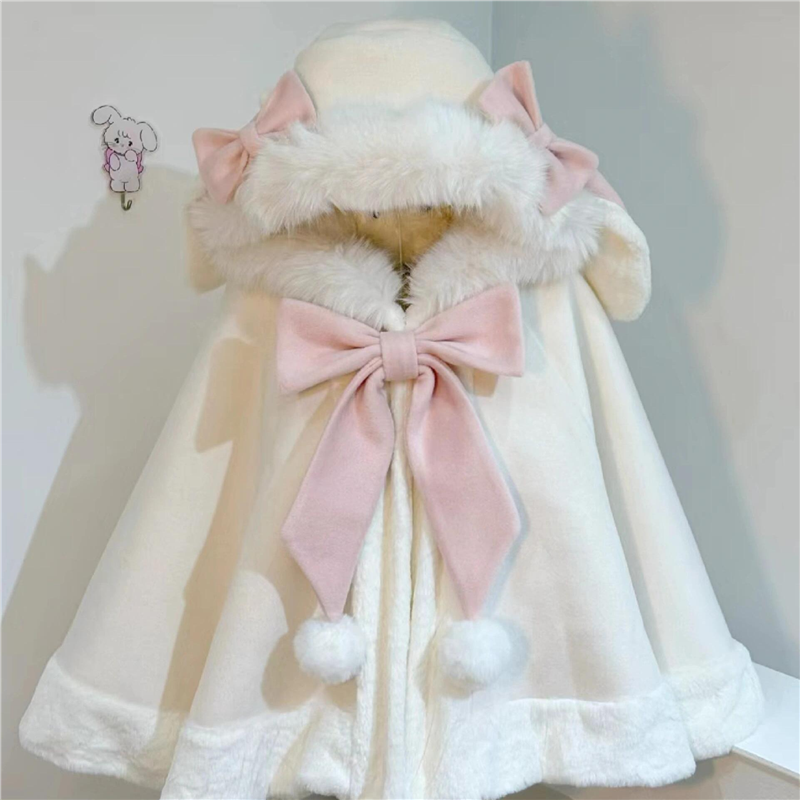 斗篷甜美洛丽塔软妹可爱披肩蝴蝶结外套厚保暖,模玩/动漫/周边/娃圈三坑/桌游,lolita洛丽塔外套,淘宝优惠券,粉丝福利购,淘宝优惠卷