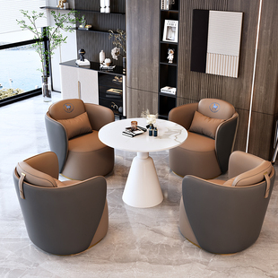 样品屋展示中心店展厅洽谈沙发茶几酒店商务谈判接待单位一桌四椅