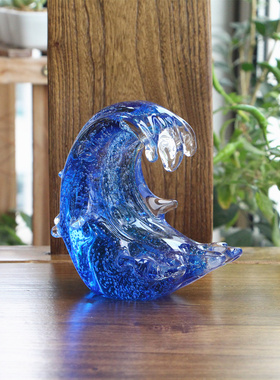 现代创意手工海浪客厅书房装饰抽象工艺品地中海家居饰品