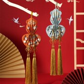 松鹤延年绣葫芦荷包 盘金绣纯手工古风汉服配饰香囊 复原款