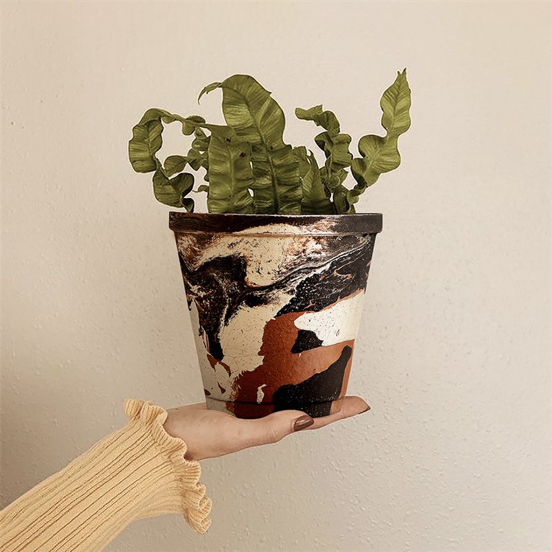 久伴侘寂中古绿植盆土培饰复古级水培陶盆