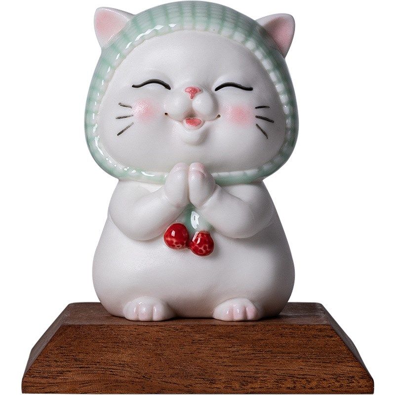 爱招财许愿猫咪小客厅办公室装饰汽车载工艺品