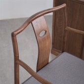 叙木新南官帽椅桃实木茶椅太师椅圈椅老榆木餐椅