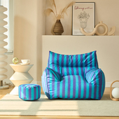 条纹懒沙发豆袋小户型卧室阳台客厅躺睡单沙发