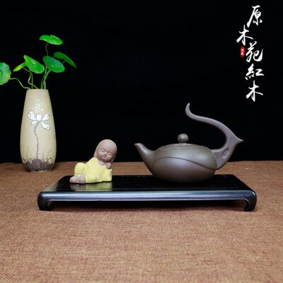 红木实木盆景玉器木雕文玩紫砂壶茶杯底座紫光檀木垫木