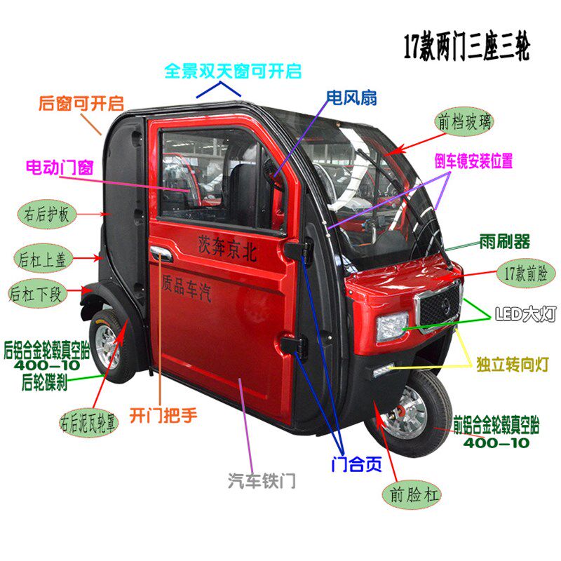 北京奔茨电动轮轮零件灯具整电池厂家直供