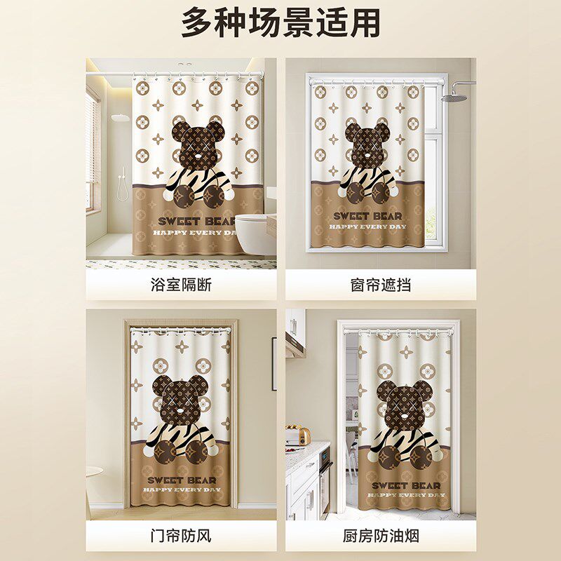 浴帘防发霉加厚垂感浴室帘防水挂帘帘浴帘防水布