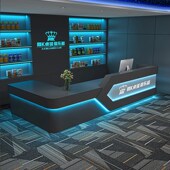 智能工业风台球厅吧台电竞酒店酒吧前台网咖收银台健身会所接待台