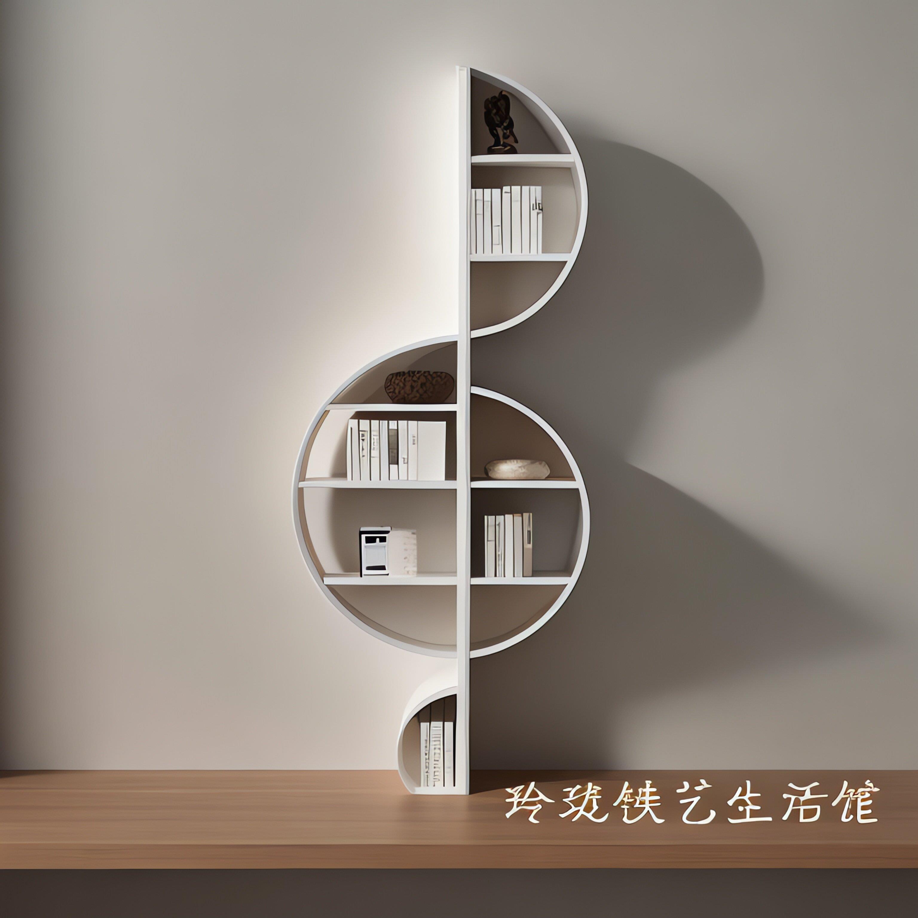 新品铁艺音符壁挂置物架创意墙上隔板客厅背景墙格子卧室书架简约