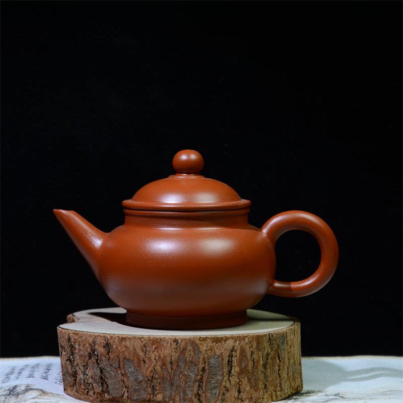 潮州茶具家用茶壶章氏手拉壶朱泥工夫小紫砂壶小容量 西施壶
