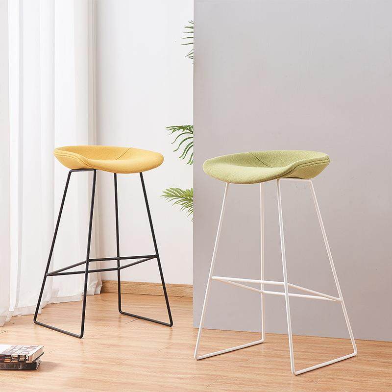 北欧闲吧现椅餐GWA厅吧台酒椅代简约实木高休脚凳奶茶店前台接待