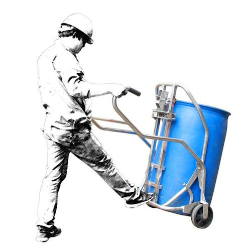 现货g供应500k镀锌油桶搬运ED500不车锈钢便捷式油桶手推车