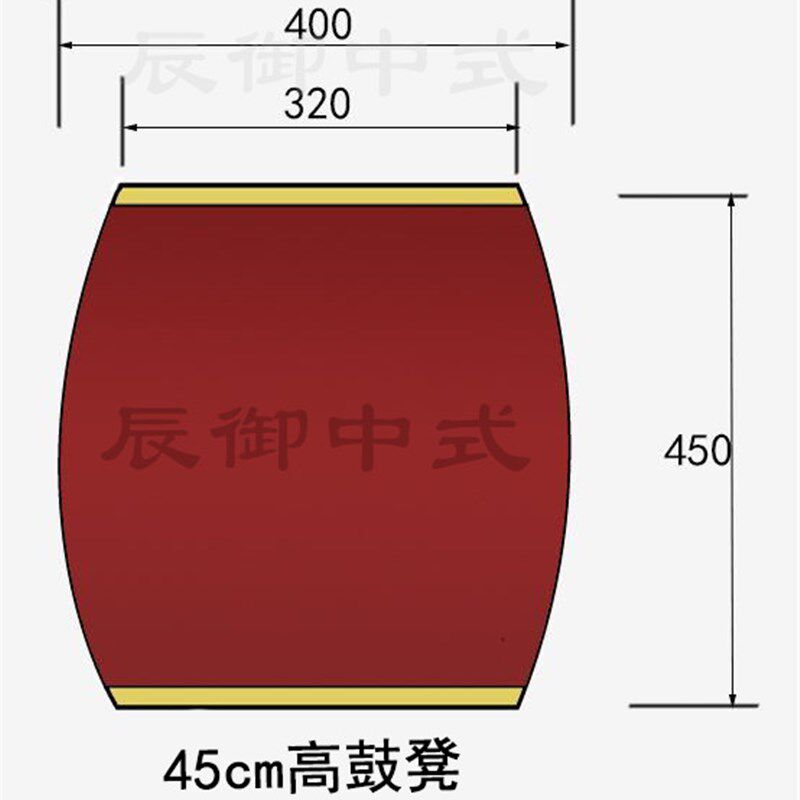 鼓凳鼓墩皮鼓牛皮实木彩绘换鞋凳小矮凳餐凳床尾古筝